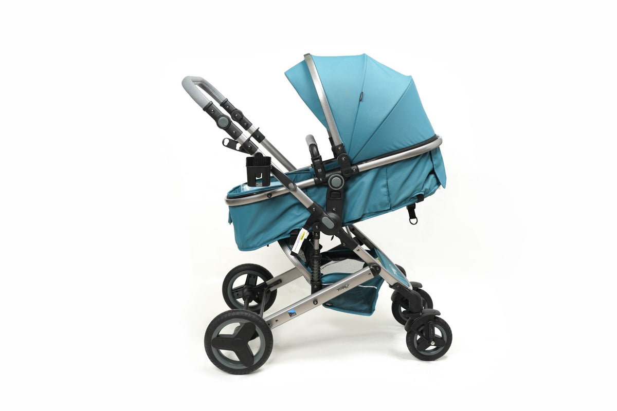 Poussette Titou Kids 2 en 1 — Nacelle réversible, châssis aluminium - Bleu