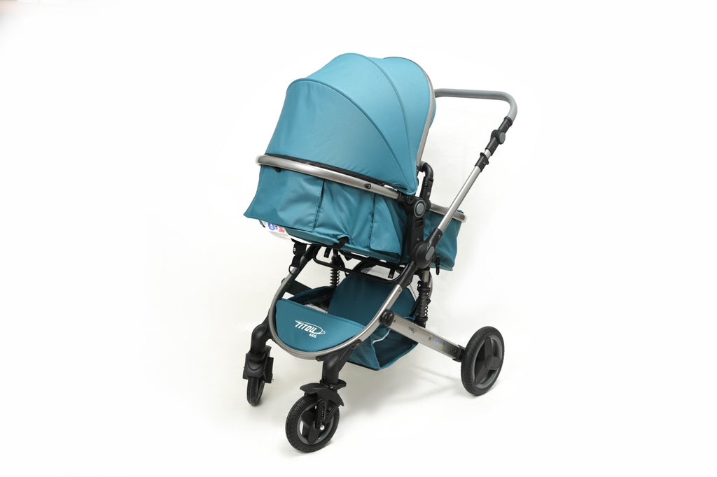 Poussette Titou Kids 2 en 1 — Nacelle réversible, châssis aluminium - Bleu