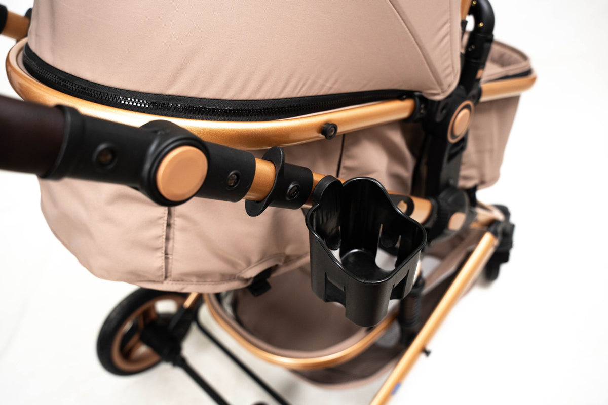 Poussette Titou Kids 2 en 1 — Nacelle réversible, châssis aluminium - Marron