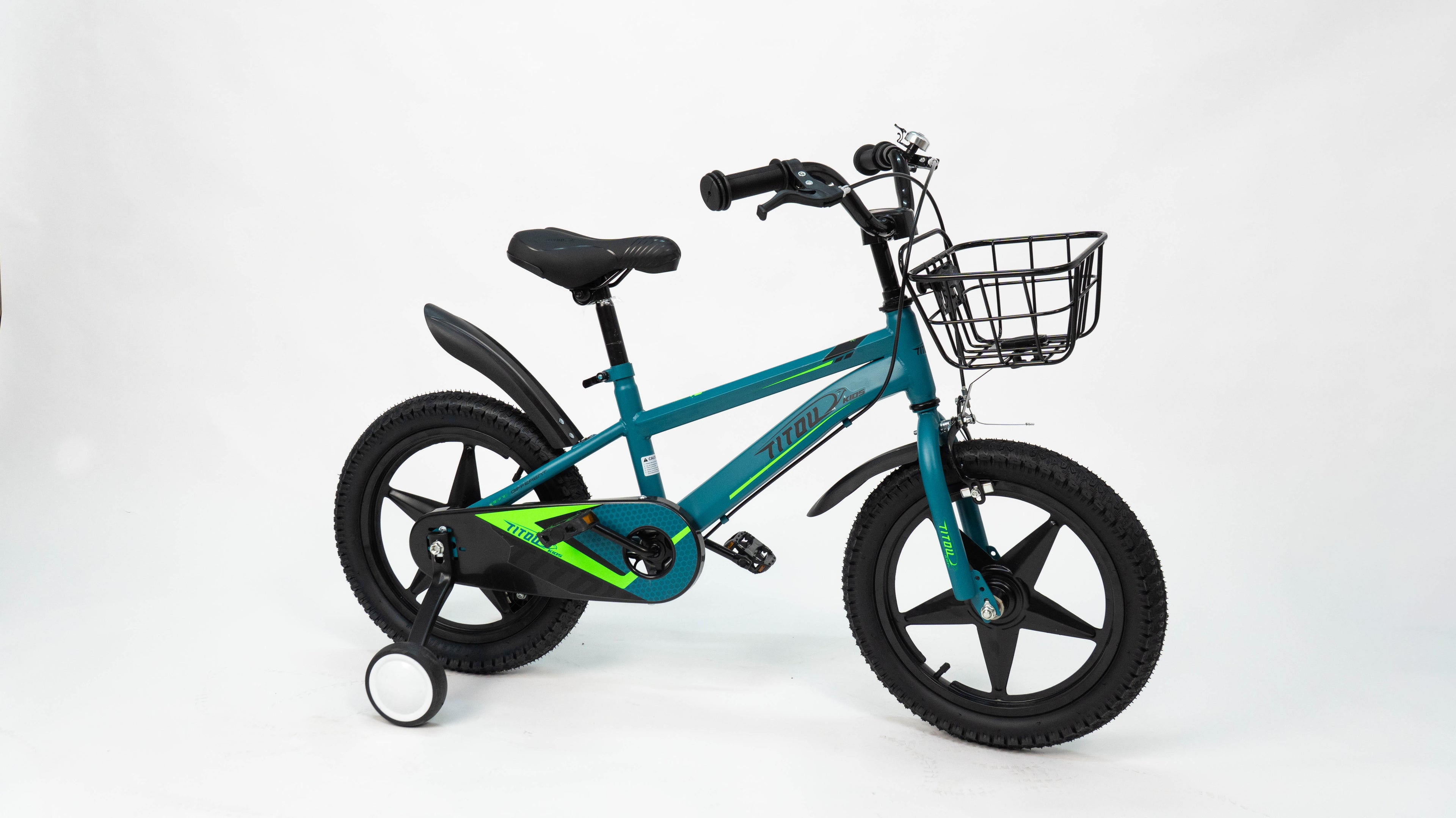 Vélo Titou Kids 16" – Vélo Enfant avec Panier, Sonnette et Stabilisateurs