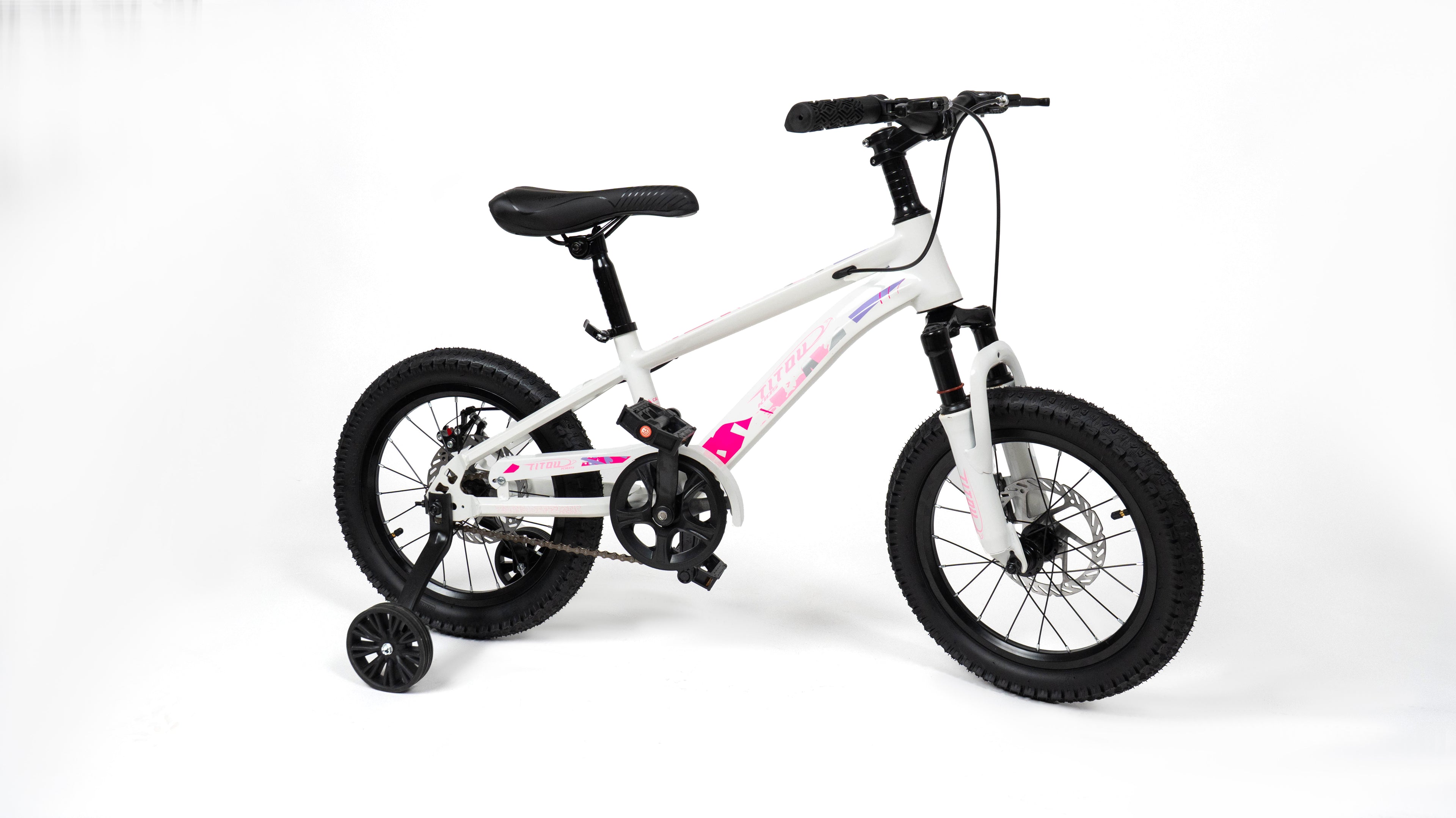 Vélo Titou Kids 16" – VTT Enfant avec Stabilisateurs, Fourche Suspendue et Freins à Disque (Copy)