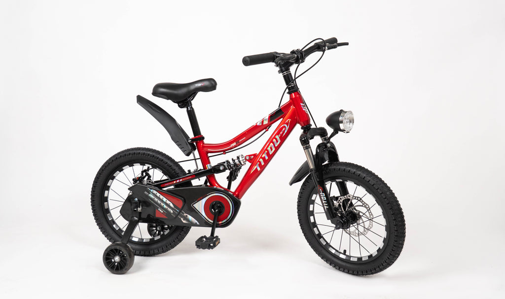 Vélo Titou Kids 16" Moto – Vélo Enfant Look Moto avec Phare et Suspension