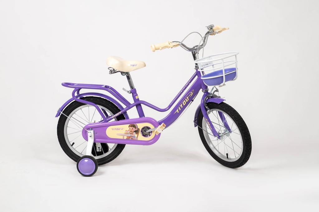 Vélo Titou Kids 16" Sweet – Vélo Fille avec Panier et Stabilisateurs