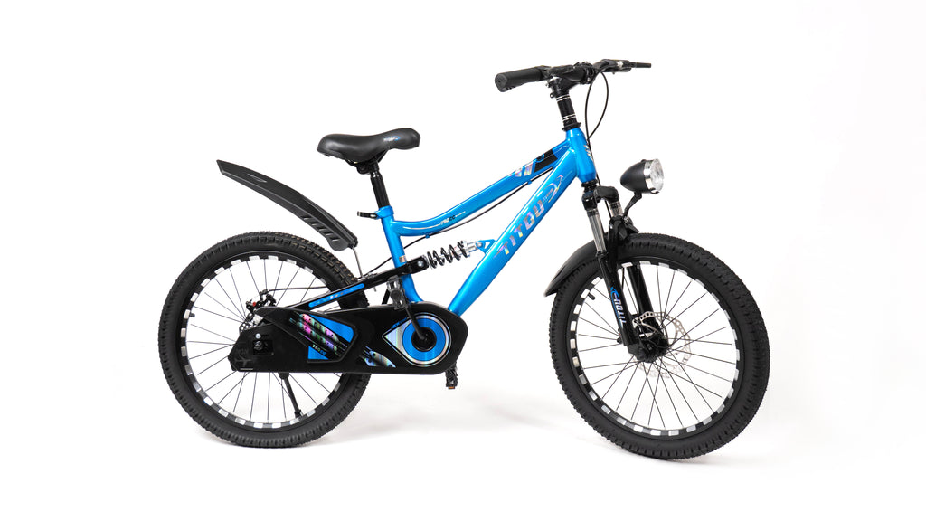 Vélo Titou Kids 20" Moto – Vélo Enfant Look Moto avec Phare et Double Suspension