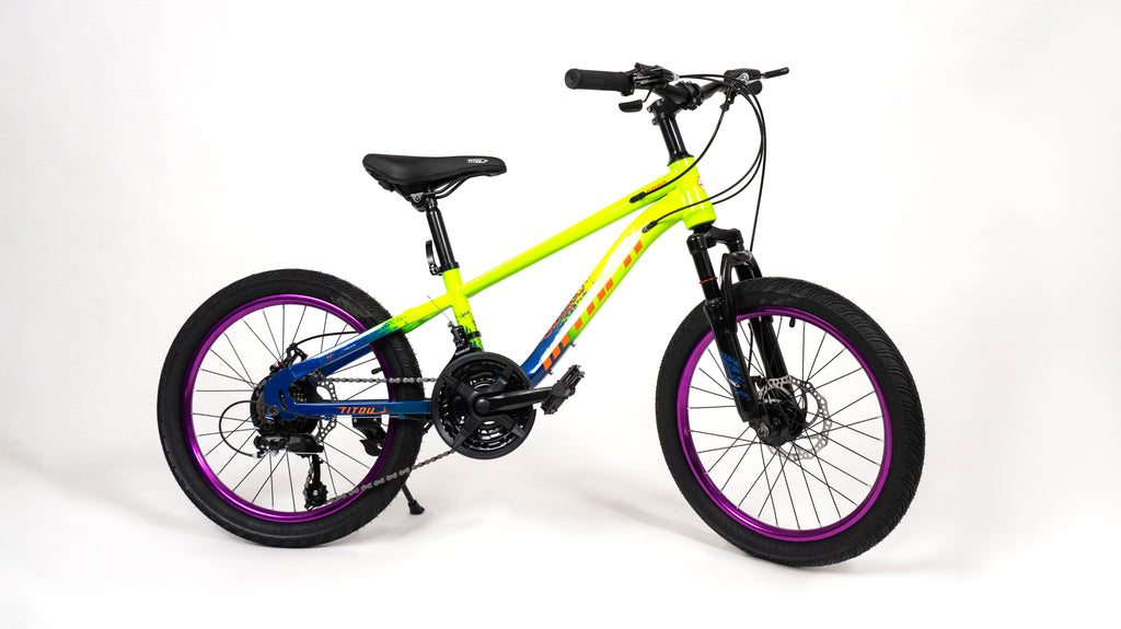 Vélo Titou Kids 20" Racing – VTT Enfant à Vitesses Dégradé avec Freins à Disque
