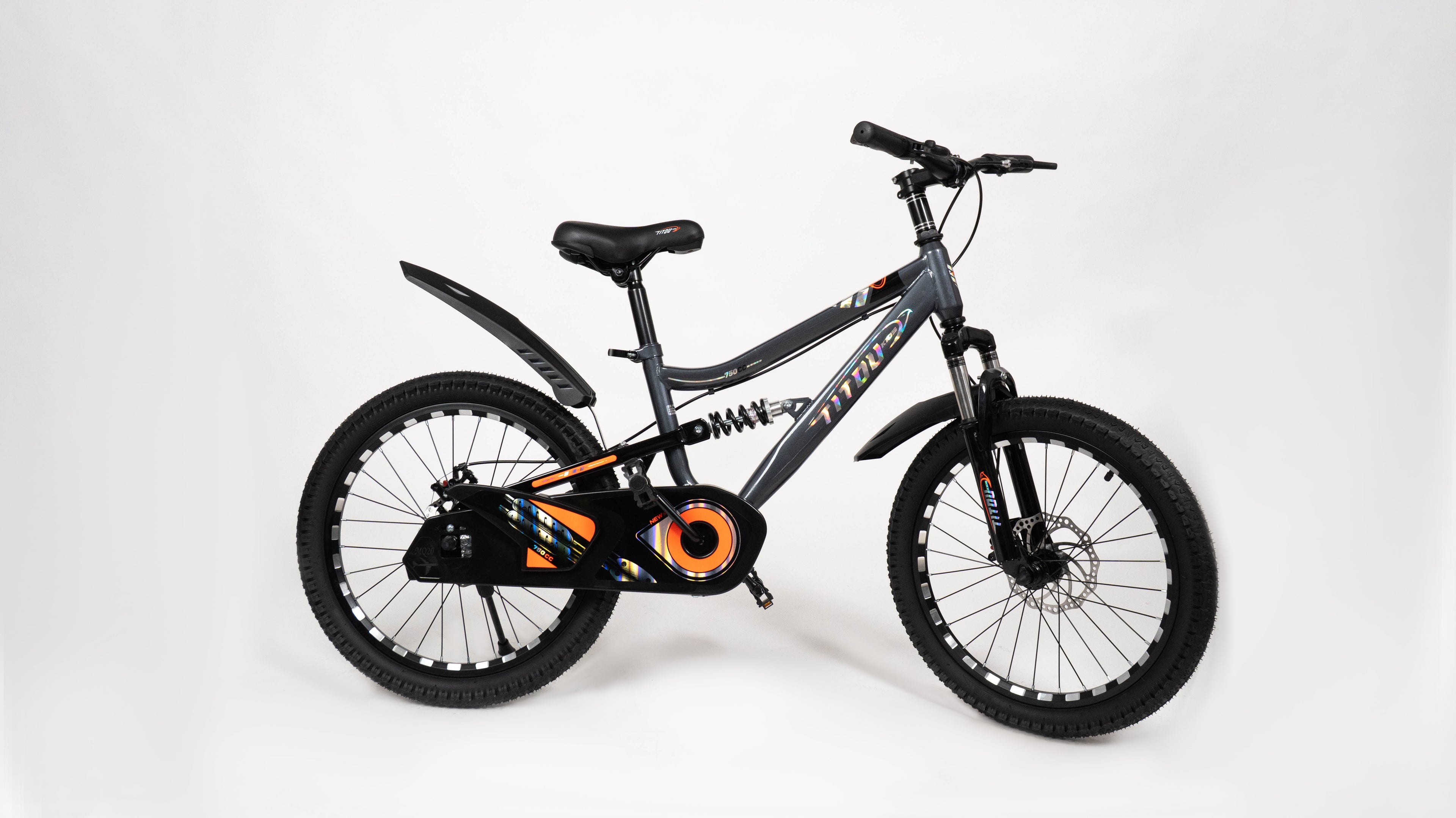 Vélo Titou Kids 20" Moto – Vélo Enfant Look Moto avec Phare et Double Suspension